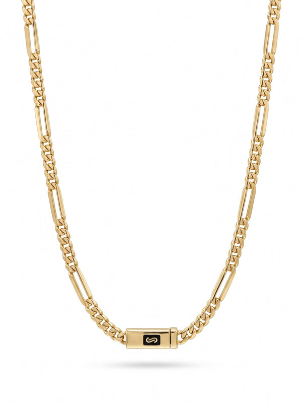 Cadena de oro 14k de Monaco Chain tejido fígaro Mod 6044 - 50 cm x 4 mm