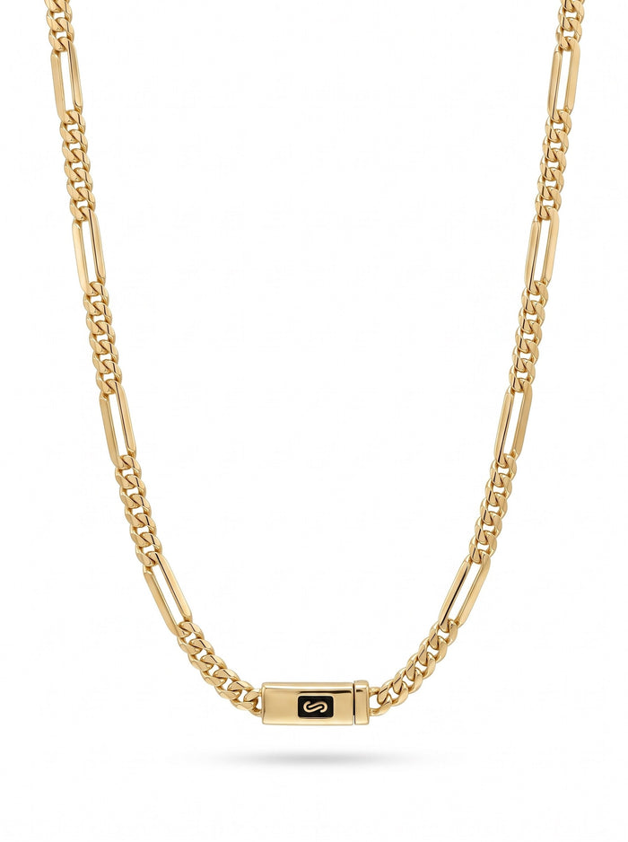Cadena de oro 14k de Monaco Chain tejido fígaro Mod 6044 - 50 cm x 4 mm