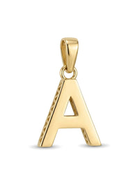 Dije de oro 14k inicial A con costados calados Mod 6053 - 1 cm