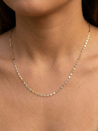 Cadena de oro 14k tejido Valentino semilla con estrella diamantada en tres tonos Mod 6105 - 2 mm