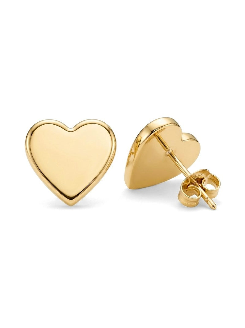 Aretes de oro 14k de corazón inflado Mod 6135