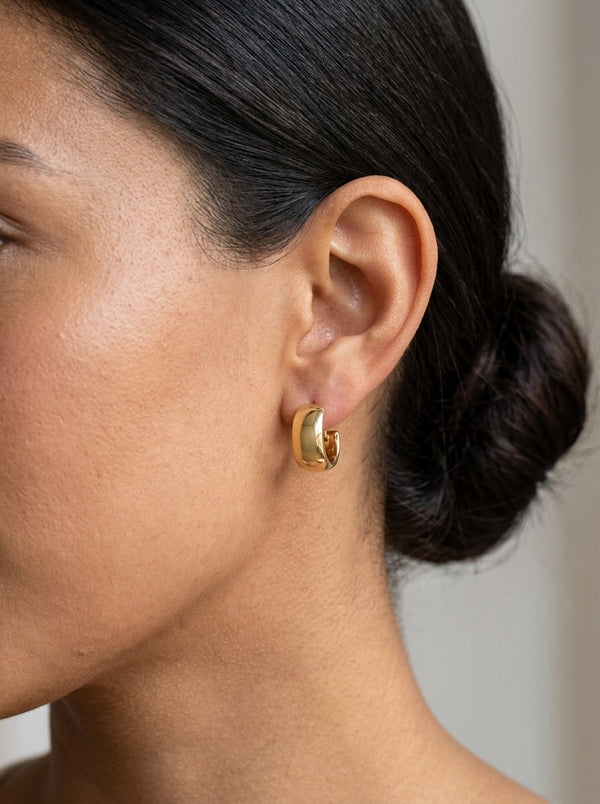 Arracadas de oro 14k anchas Mod 6136