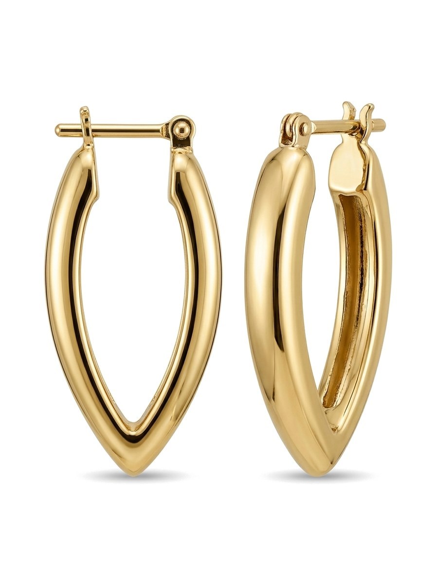 Arracadas de oro 14k en forma de marquesa Mod 6142