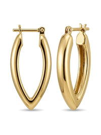 Arracadas de oro 14k en forma de marquesa Mod 6142