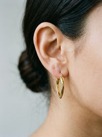 Arracadas de oro 14k en forma de marquesa Mod 6142