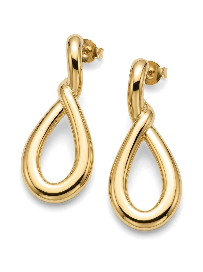 Aretes de oro 14k de lazo torcido Mod 6143