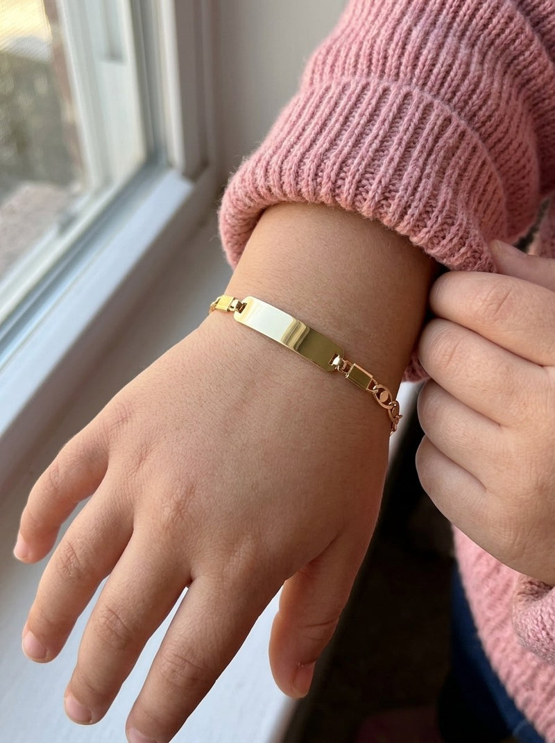Esclava kids de oro 14k tejido valentino Mod 6170 - 12/14 cm