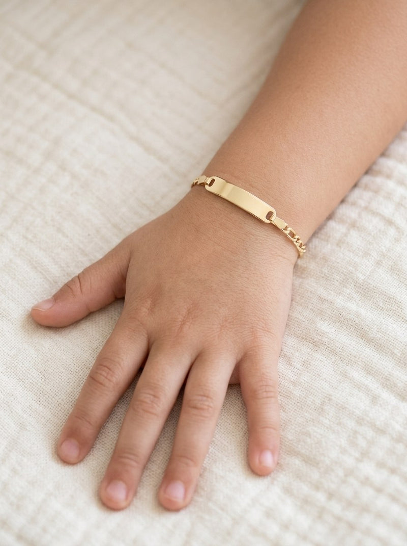 Esclava kids de oro 14k tejido 3x1 Mod 6175 - 12/14 cm
