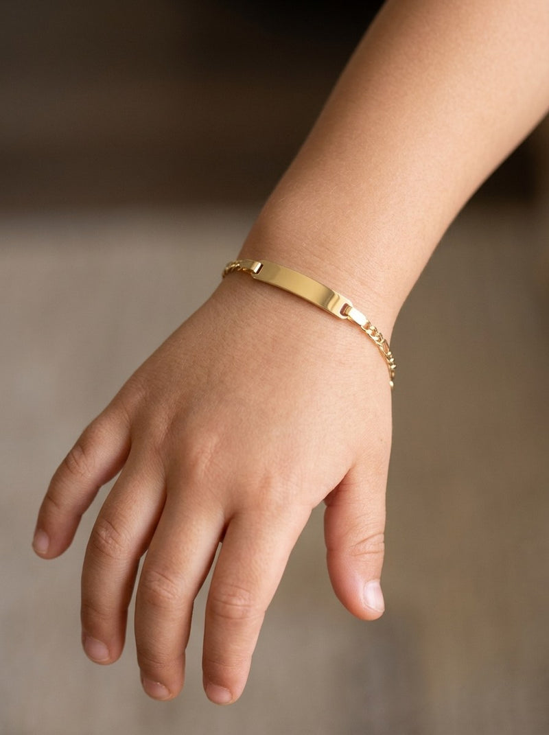Esclava kids de oro 14k tejido 3x1 Mod 6176 - 12/14 cm