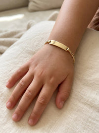 Esclava kids de oro 14k tejido barbado Mod 6177 - 12/14 cm