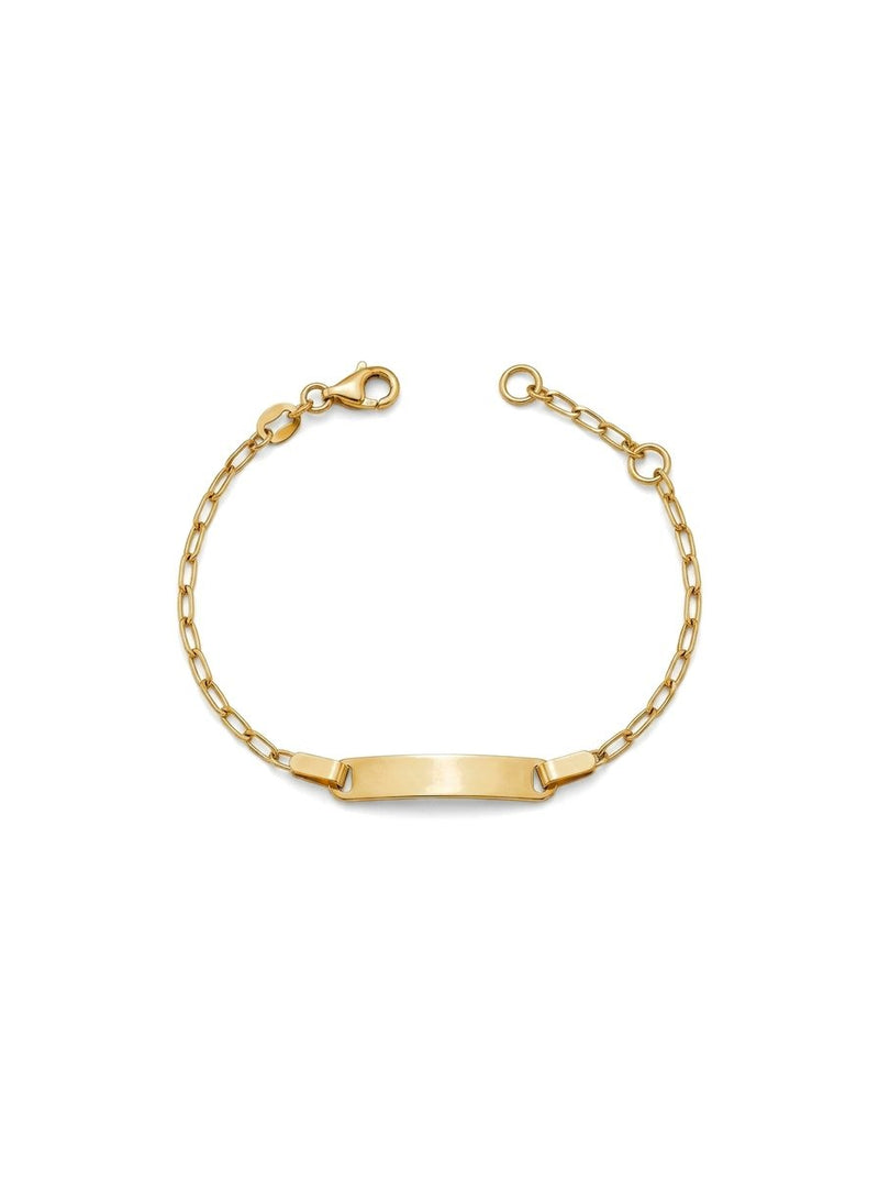 Esclava kids de oro 14k tejido eslabón alargado Mod 6178 - 12/14 cm