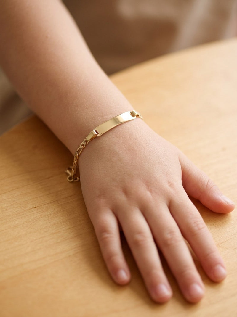 Esclava kids de oro 14k tejido 3x1 Mod 6179 - 14/16 cm