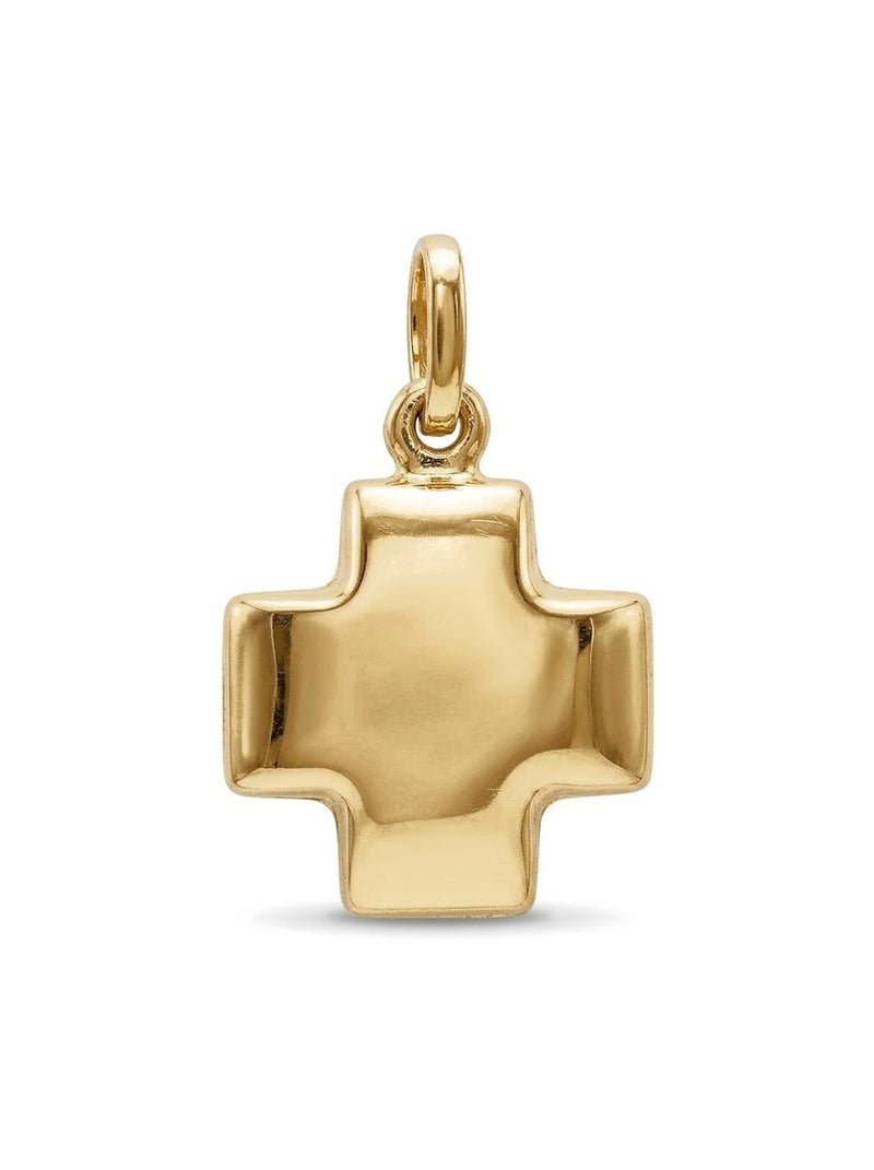 Dije de oro 14k de cruz griega abombada Mod 6183 - 1.5 cm
