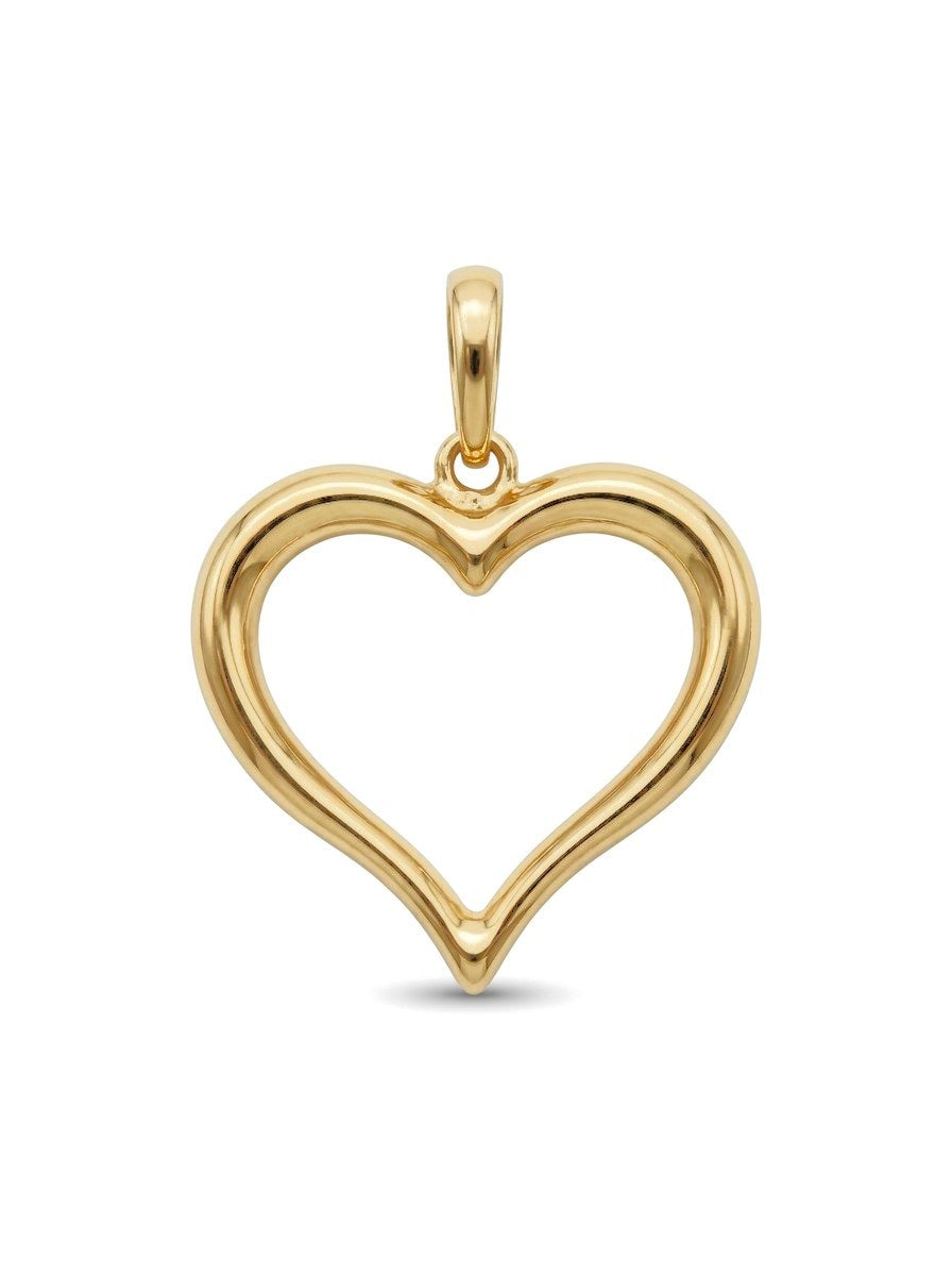 Dije de oro 14k de corazón abierto Mod 6196 - 2 cm