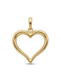 Dije de oro 14k de corazón abierto Mod 6196 - 2 cm