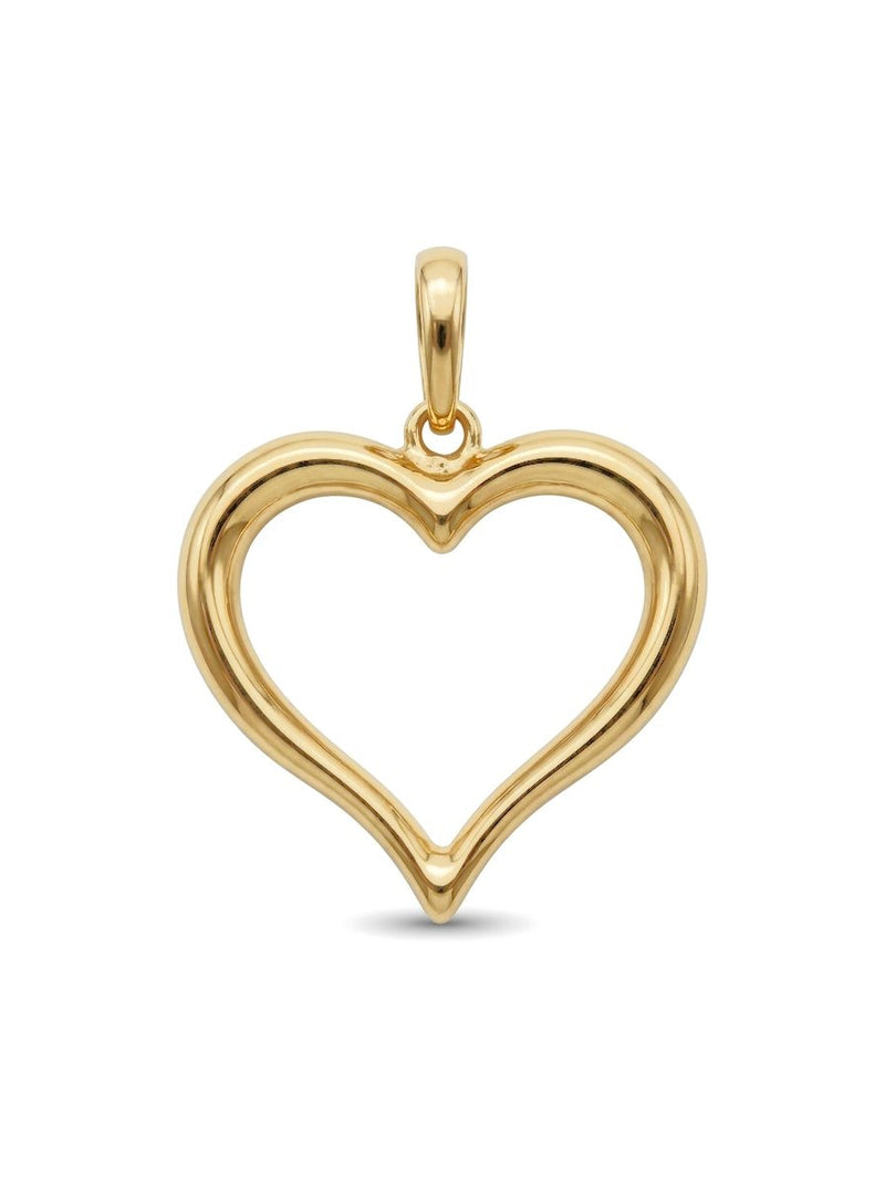 Dije de oro 14k de corazón abierto Mod 6196 - 2 cm
