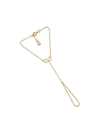 Pulsera de mano de oro 14k con infinito Mod 6203 - 18 cm