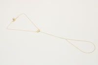 Pulsera de mano de oro 14k con placa oval Mod 6204 - 18 cm