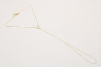 Pulsera de mano de oro 14k con corazón calado Mod 6205 - 18 cm