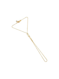 Pulsera de mano de oro 14k con tres infinitos de corazones Mod 6206 - 18 cm