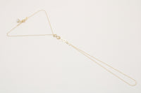 Pulsera de mano de oro 14k con tres infinitos de corazones Mod 6206 - 18 cm