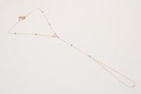 Pulsera de mano de oro 14k con corazón calado y bolitas Mod 6207 - 18 cm