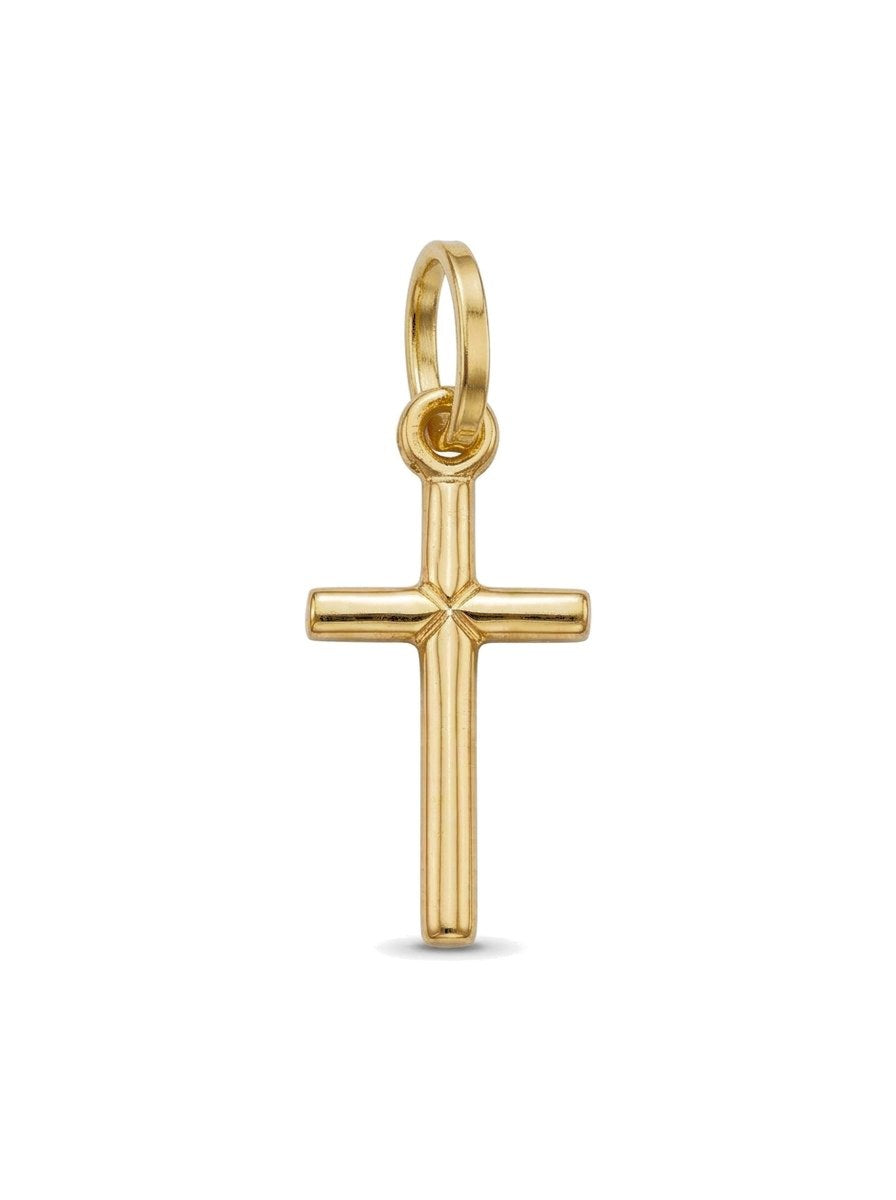 Dije de oro 14k de cruz con arista Mod 6210 - 1 cm