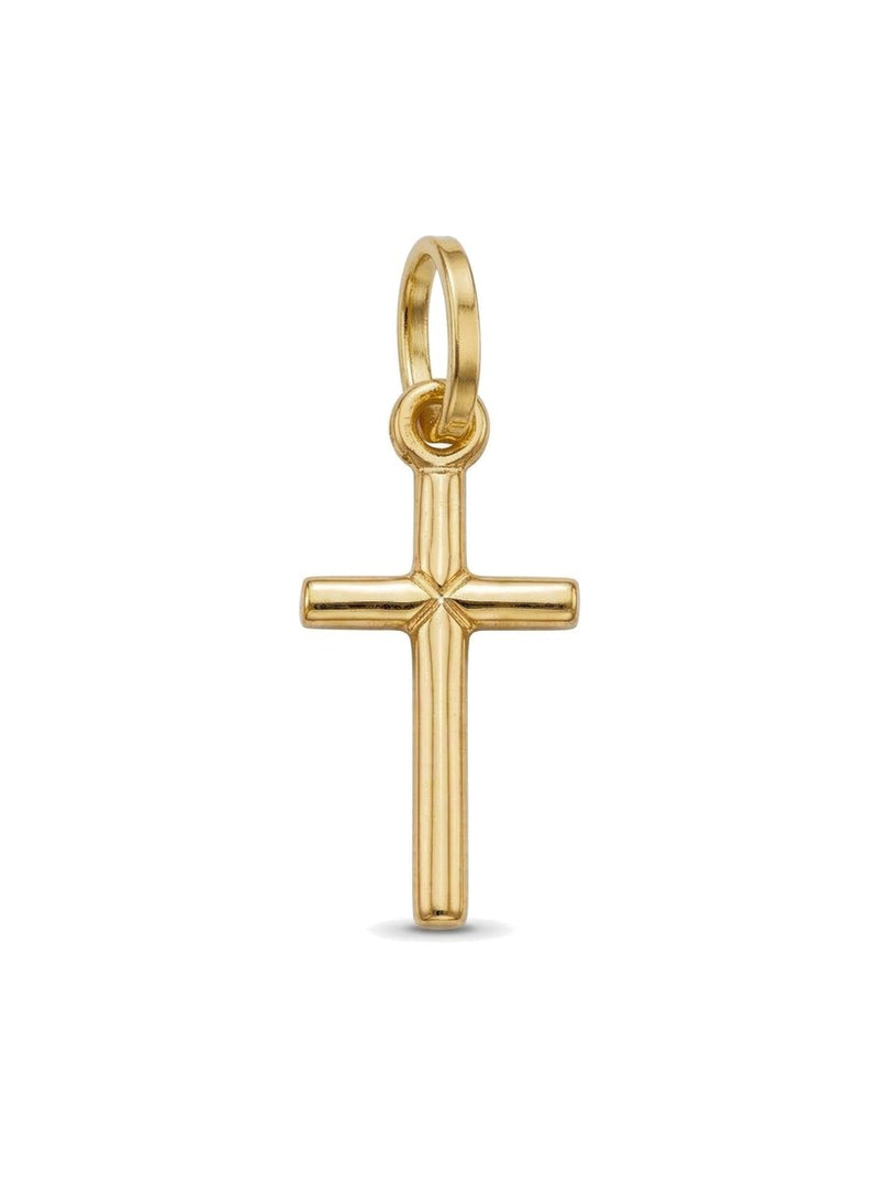 Dije de oro 14k de cruz con arista Mod 6210 - 1 cm