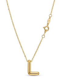 Gargantilla de oro 14k con inicial L burbuja Mod 6213 - 45 cm