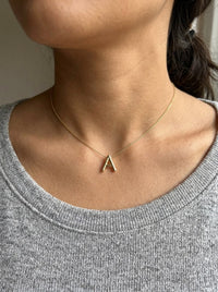 Gargantilla de oro 14k con inicial A burbuja Mod 6214 - 45 cm