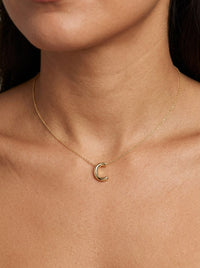 Gargantilla de oro 14k con inicial C burbuja Mod 6217 - 45 cm