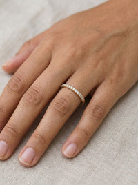 Anillo de oro 14k media churumbela con diamantes naturales Mod 6218
