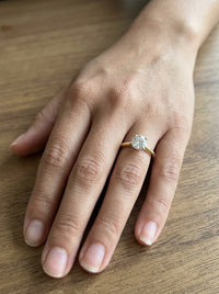 Anillo de oro 14k solitario con diamante de laboratorio Mod 6240
