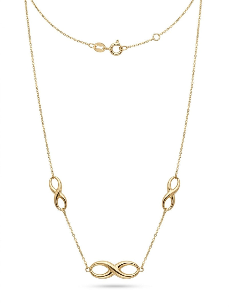 Gargantilla de oro 14k con tres infinitos Mod 6248 - 45 cm
