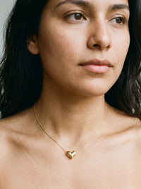 Gargantilla de oro 14k con corazón inflado Mod 6251 - 45 cm