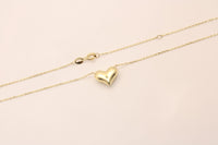 Gargantilla de oro 14k con corazón inflado Mod 6251 - 45 cm, foto real