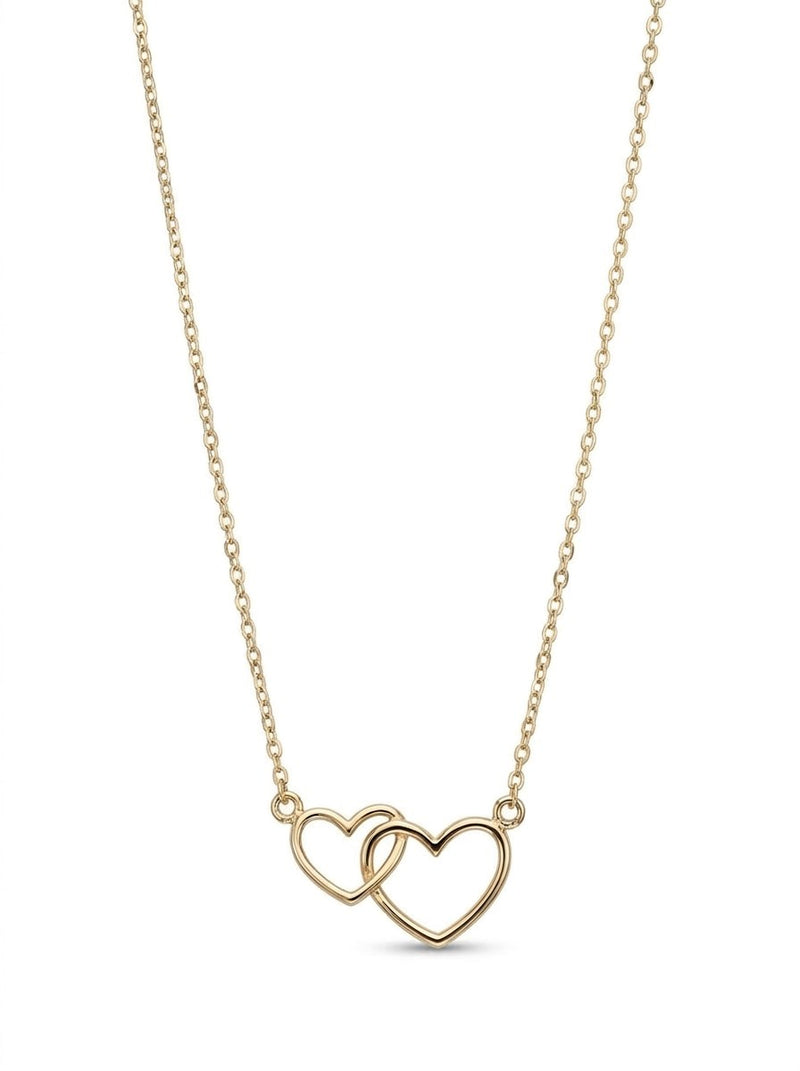 Gargantilla de oro 14k con corazones entrelazados Mod 6252 - 45 cm