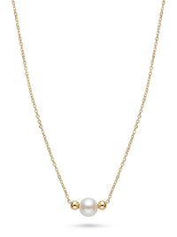 Gargantilla de oro 14k con perla cultivada Mod 6256 - 45 cm