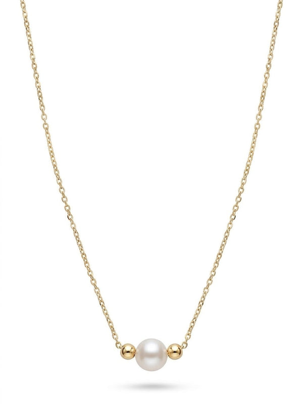 Gargantilla de oro 14k con perla cultivada Mod 6256 - 45 cm