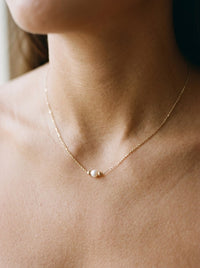 Gargantilla de oro 14k con perla cultivada Mod 6256 - 45 cm
