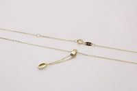 Gargantilla de oro 14k con pasador y óvalo colgante Mod 6259 - 45 cm, foto real