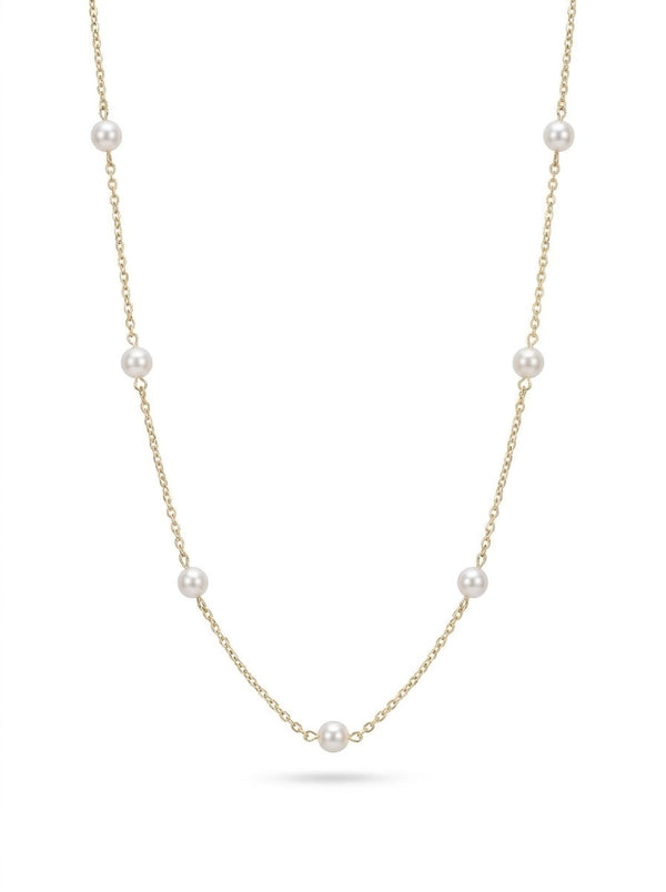 Gargantilla de oro 14k con perlas cultivadas Mod 6260 - 45 cm