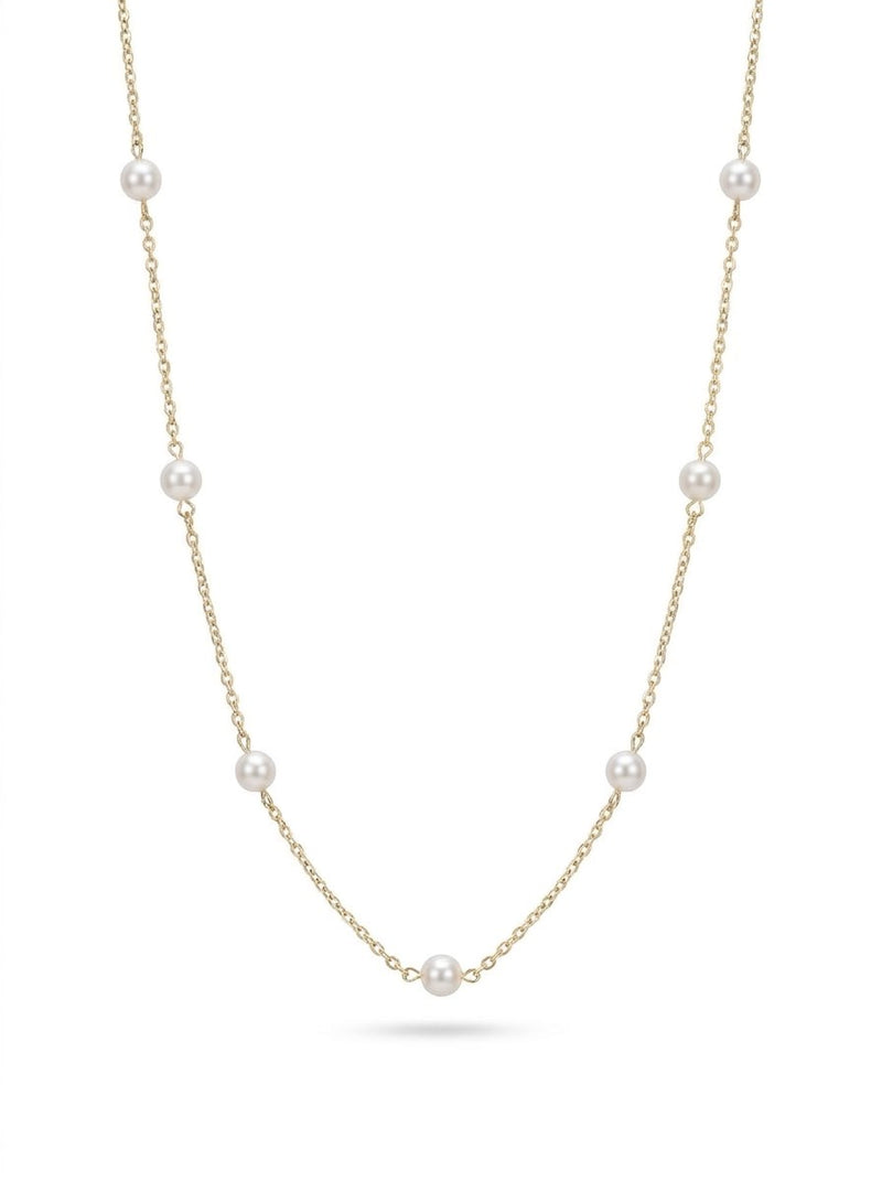Gargantilla de oro 14k con perlas cultivadas Mod 6260 - 45 cm