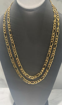 Cadena de oro 10k tejido 3x1 hueco Mod 6282 - 8 mm, foto real