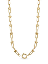 Gargantilla de oro 10k tipo diseñador eslabón U Mod 6294 - 45 cm
