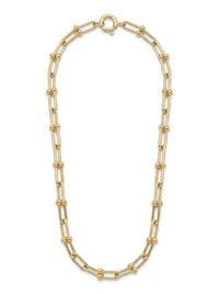 Gargantilla de oro 10k tipo diseñador eslabón U Mod 6294 - 45 cm