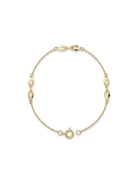 Pulsera de oro 14k con eslabones infinito Mod 6298 - 18 cm