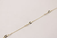 Pulsera de oro 14k con eslabones infinito Mod 6298 - 18 cm, diseño de cerca
