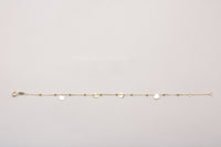 Pulsera de oro 14k con círculos planos y esferas lisas Mod 6301 - 18 cm, foto real
