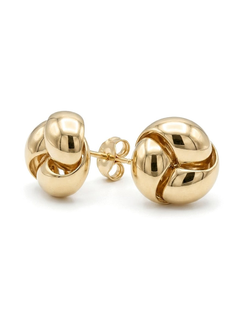 Aretes de oro 14k de nudo Mod 6304